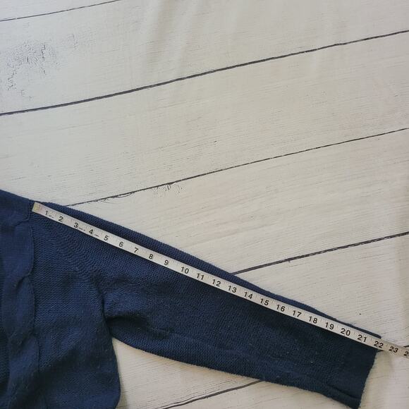 Oleg Cassini Size 2x 100% Acrylic Navy Blue open Front Cardigan Sweater Layer - Picture 6 of 8